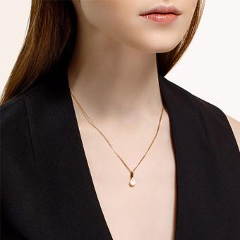 Sokolov pendant in 925 silver gold-plated with zirconia