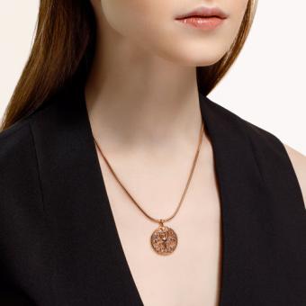 Sokolov set in gold plated 925 silver: round pendant and necklace