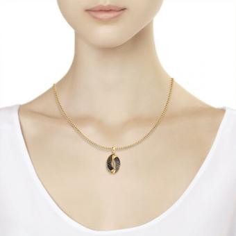 Sokolov Подвеска из серебра 925 пробы с позолотой и фианитом