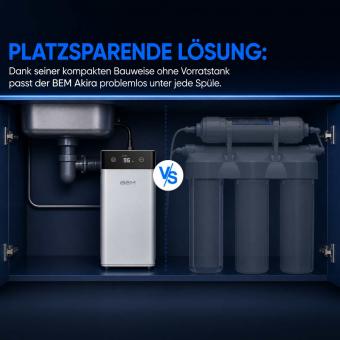 BEM Akira tankloser Wasserfilter mit 5-stufigem Filtersystem Direct-Flow