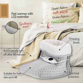 B-Ware Elektrischer Fußwärmer mit Fernbedienung, 6 Heizstufen