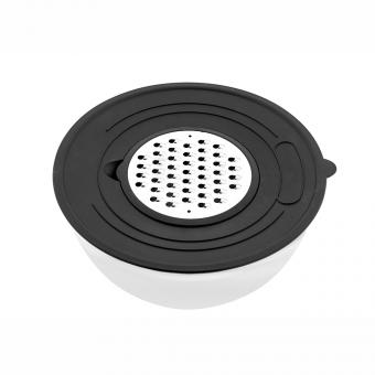 B-Ware BEM Edelstahlschüssel Set mit Reibe und Deckel 16 cm, 20 cm und 24 cm