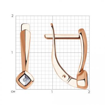 Sokolov Ohrringe vergoldet aus 925 Silber mit Brillanten