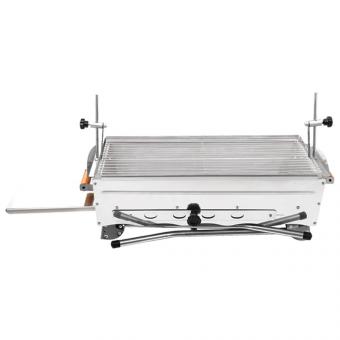 Zusammenklappbarer und tragbarer Holzkohlegrill aus Edelstahl