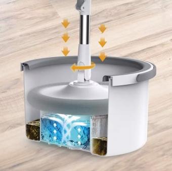 SmartMop Pro – Wassersparendes Trenn-System mit Reinigungsbürste & Drehfunktion
