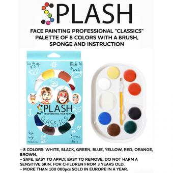 SPLASH Professionelles Kinderschmink-Set "Klassik" 8 Farben, 26 g