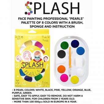 SPLASH Professionelles Kinderschmink-Set „Perlmutt“ 8 Farben, 26 g