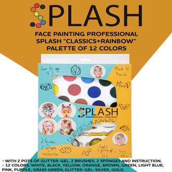 SPLASH Professional children's make-up set "Classic + Rainbow" 12 colors, 51 g