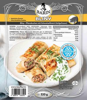 BARIN pancake set 2+2 with meat and quark filling, deep-frozen (4 х 520g)
