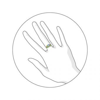 Sokolov Damenring aus 925 Silber mit Edelstein Mix