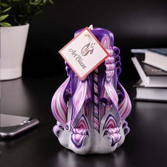 Art Blaze candle "Purple sunset", 13 cm