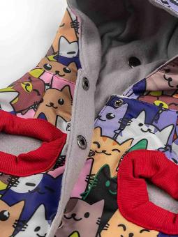 Дождевик с капюшоном и милой юбочкой для собак, с ярким принтом