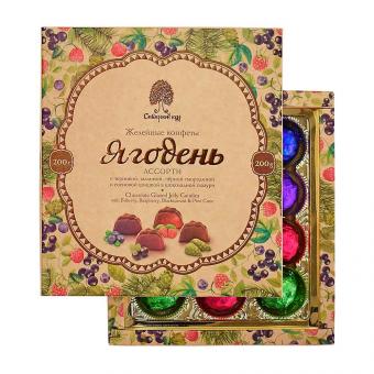 Большой набор кедровых сладостей: шоколадные конфеты, кедровый трюфель, мармелад, кедровые орехи, марципан, грильяж