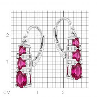 Schmuckset: Kette, Anhänger & Ohrringe aus 925 Silber mit Zirkonia, rot oder blau