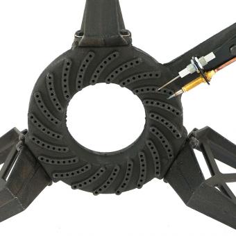 3 - Fuß Hockerkocher mit Zündsicherung & Piezozünder 50 mbar