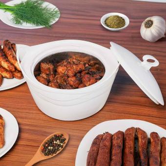 SMAK Thermoschüssel-Set aus Edelstahl, 3er Set Warmhalteschüssel mit Deckel