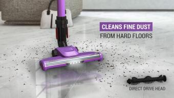 Akku Handstaubsauger Beutellos + Kabellos Lila