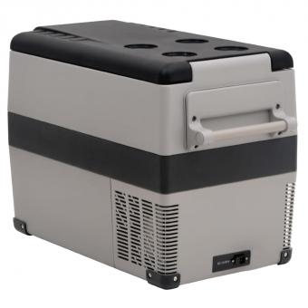 Ящик-холодильник с ручкой и адаптером черный и серый 45 л PP &amp; PE