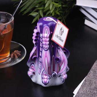 Art Blaze candle "Purple sunset", 13 cm