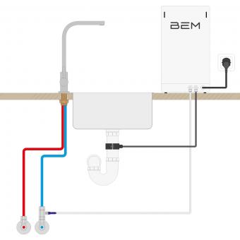 BEM IDA Osmosis table water filter incl. UV lamp and hydrogen generator, without tank