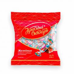 Schokoliertes Geleekonfekt mit Erdbeer-Sahne-Geschmack, 210g