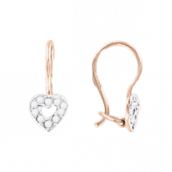 Karatov earrings in 585 rose gold with cubic zirconia
