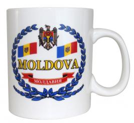 Кружка для кофе или чая с надписью "Молдова" 500 мл