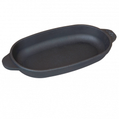 BriZoll ovale Gusseisen Servierpfanne, 18x10x2,5 cm