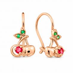 Ohrringe aus 585er Rotgold, mit Zirkonia