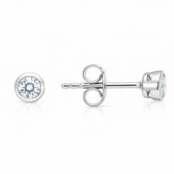 Stud earrings in 925 silver, with zirconia