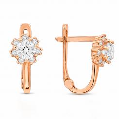 Ohrhänger aus 585er Rotgold, mit Zirkonia