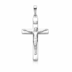 Klassischer Anhänger Kreuz, Silber 925, mit Gravur, Höhe ca. 30 mm