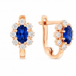 Earrings in 585 rose gold, with zirconia