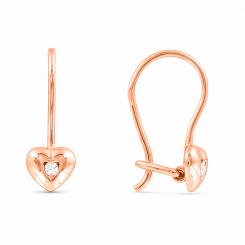 Ohrhänger aus 585 Rotgold, mit Zirkonia