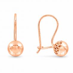 Earrings in 585 rose gold, height ≈ 15 mm