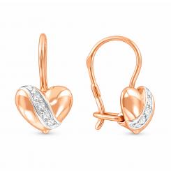 Ohrhänger aus 585er Rotgold, mit Zirkonia