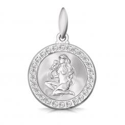 Anhänger Sternzeichen Jungfrau (24.08 - 23.09) aus 925er Silber mit Zirkonia