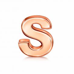 Attraktiver Buchstabenanhänger "S" aus 585er Rotgold, Höhe ca. 9 mm