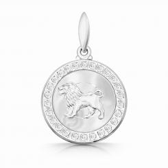Sternzeichen Anhänger Löwe aus 925er Silber mit Zirkonia, 23.07-23.08