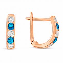 Earrings in 585 rose gold, with zirconia
