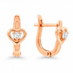 Ohrhänger aus 585er Rotgold, mit Zirkonia