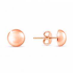 Stud earrings in 585 rose gold, Ø ≈ 7 mm