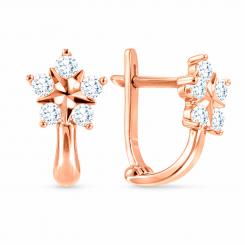 Ohrhänger aus 585er Rotgold, mit Zirkonia