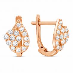 Ohrhänger aus 585 Rotgold, mit Zirkonia