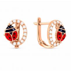 Ohrhänger aus 585er Rotgold mit Zirkonia