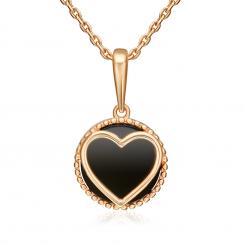 Anhänger, Russisches Rotgold 585, mit Onyx, Höhe ca. 20 mm