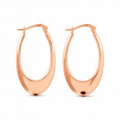 Creoles in 585 rose gold, height approx. 25 mm