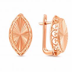 Amazing earrings in red gold 585, height approx. 20 mm