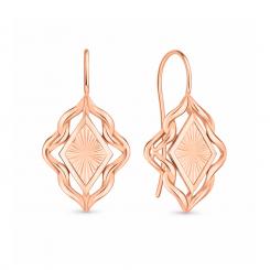 Ohrringe, Russisches Rotgold 585, Höhe ca.28 mm