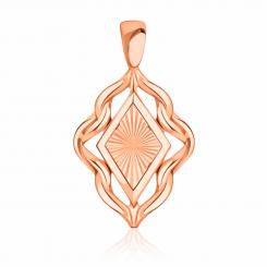 Pendant, Russian red gold 585, height approx. 28 mm